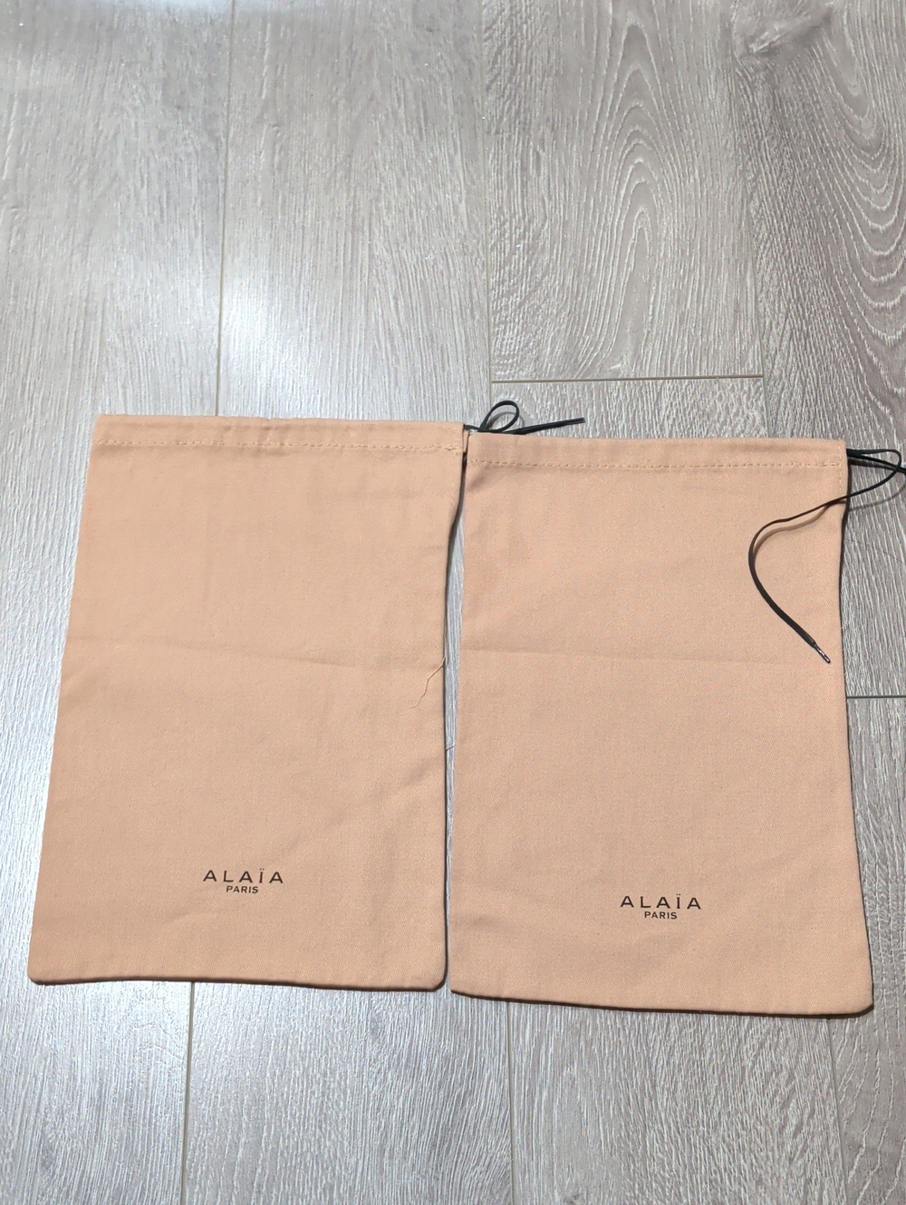 Alaïa Beige Drawstring Dust Bags - Pair